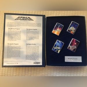 Rare 1997 Limited Edition Box Set of 4 Zippo Space Exploration Collection